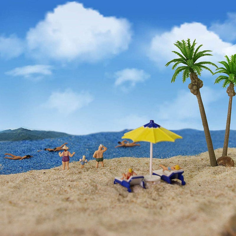Evemodel P8719 40pcs Model Trains Swimming Figures 1:87 Scale HO Scale People Scenery Layout Landscape Miniature - Image 5